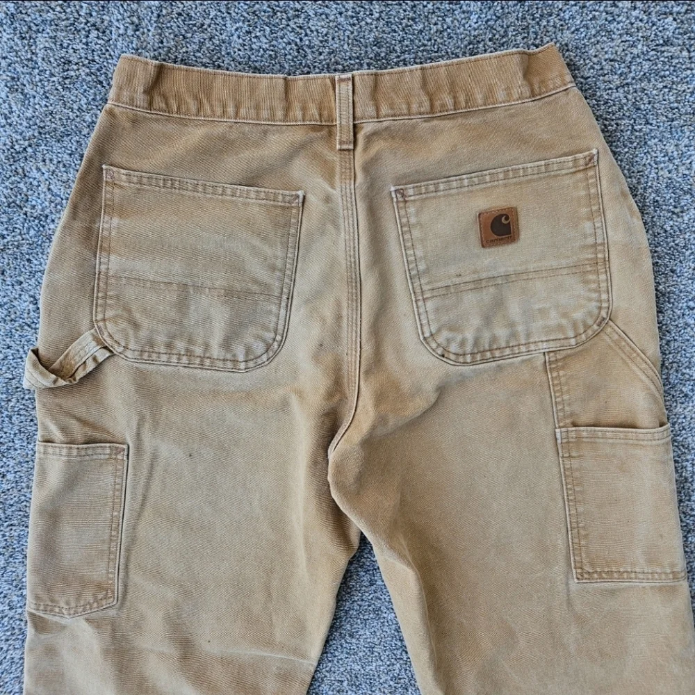 Carhartt B11-BRN Canvas Carpenter Pants Workwear Loose Original Fit Mens 31x32